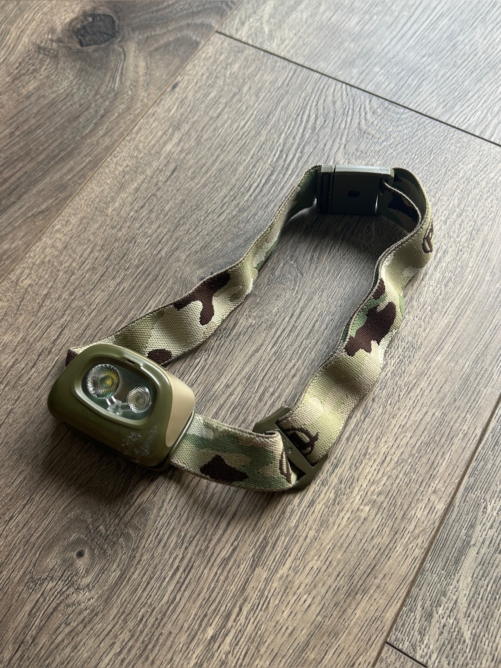 The Petzl Tactikka +RGB Camo Headlamp- Outdoor Hands-Free LED Light
